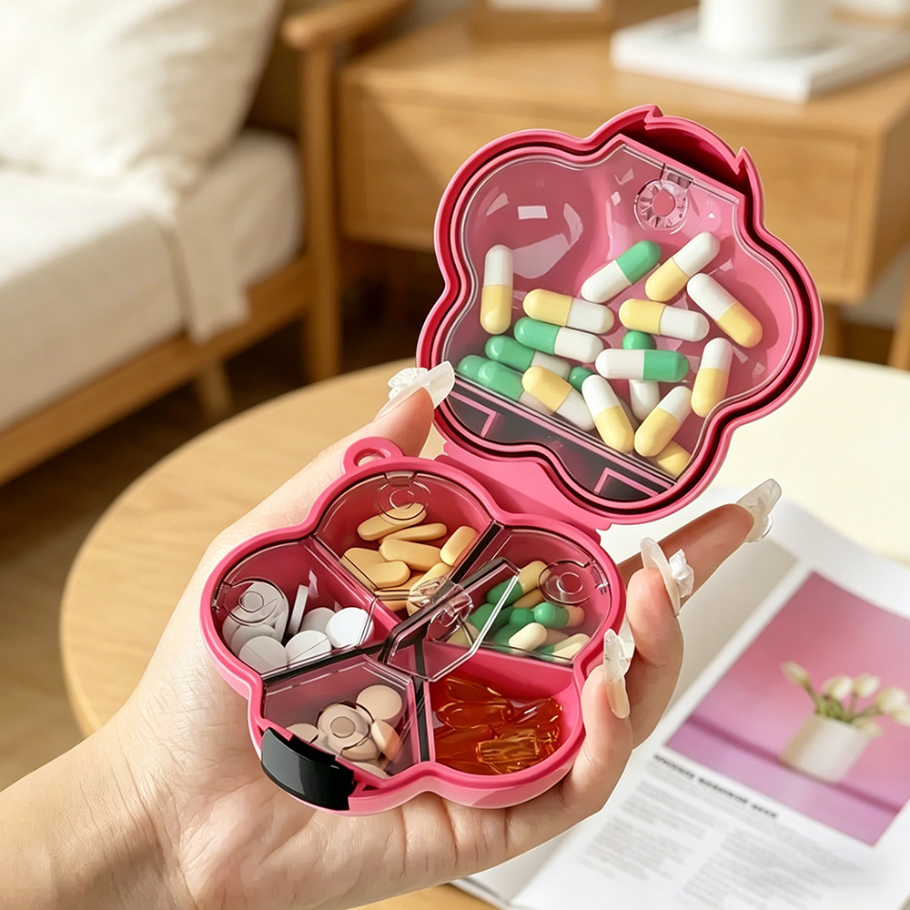 Seaweed Snack - Kotak Pil Mini Motif Bunga Dopamine,