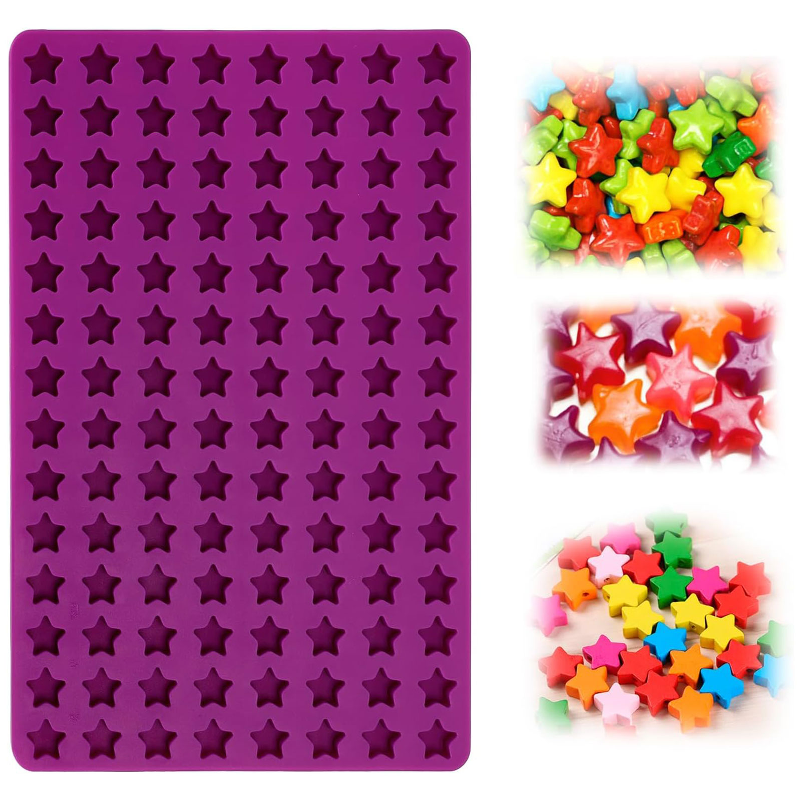 Gummy Candy - Cetakan Silikon Mini Bintang 112 Lubang,