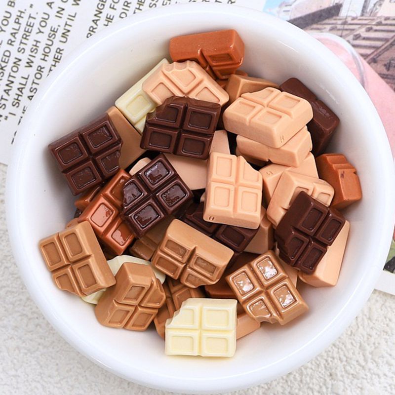 Chocolate Snack - 30 buah coklat simulasi kartun Resin