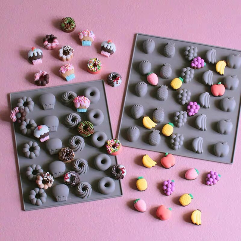 Chocolate Snack - Cetakan memanggang cokelat silikon buah multiavity,