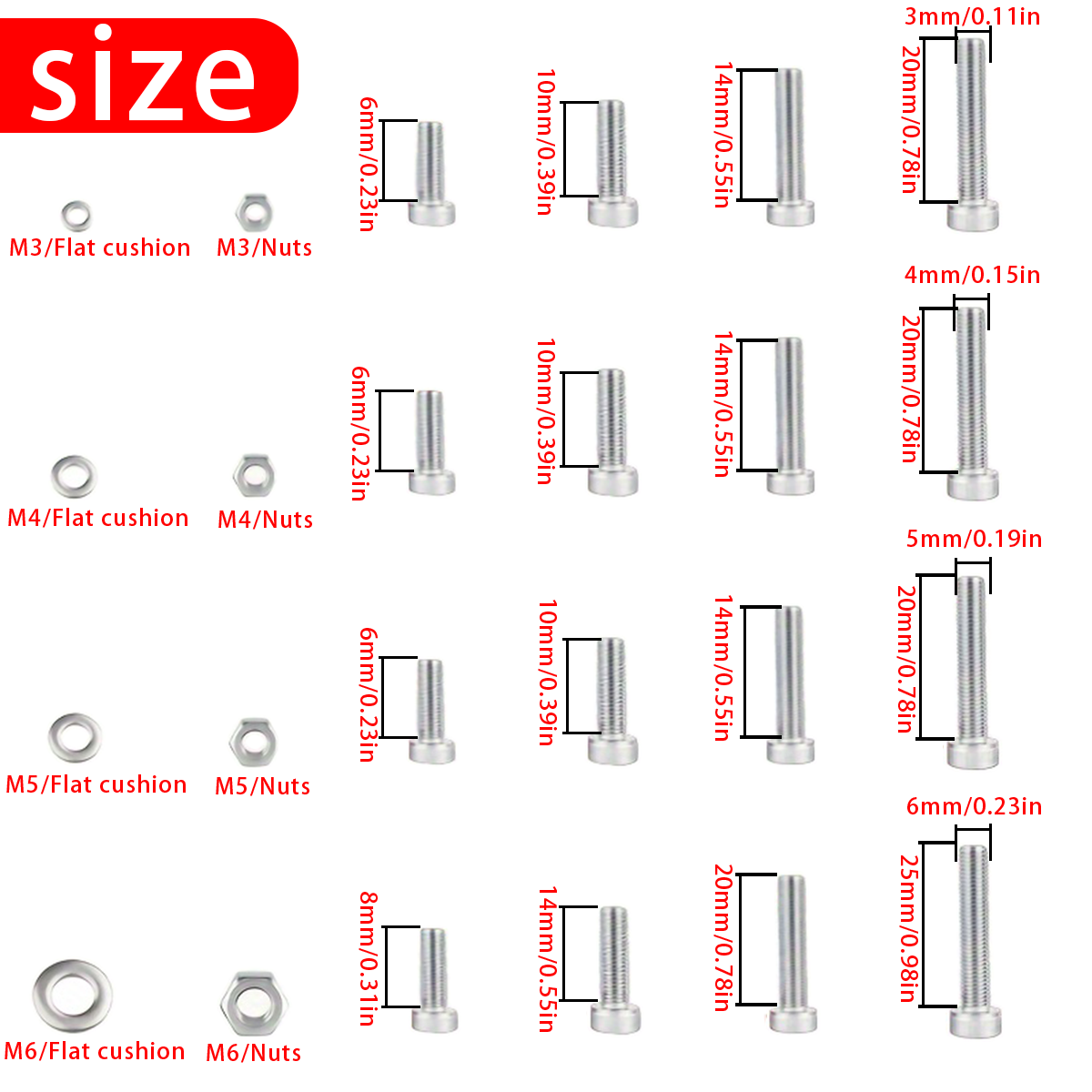 Set Kombinasi Mur dan Baut Hek - Nuts Mix ulasan dan harga