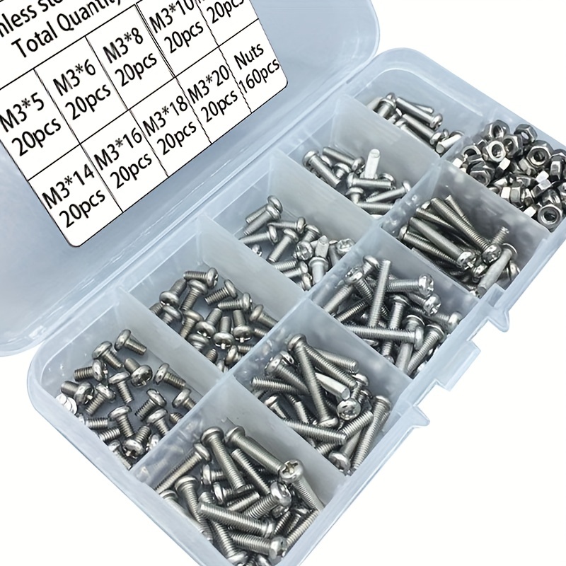 340 Buah Set Sekrup dan Mur Ke - Nuts Mix ulasan dan harga