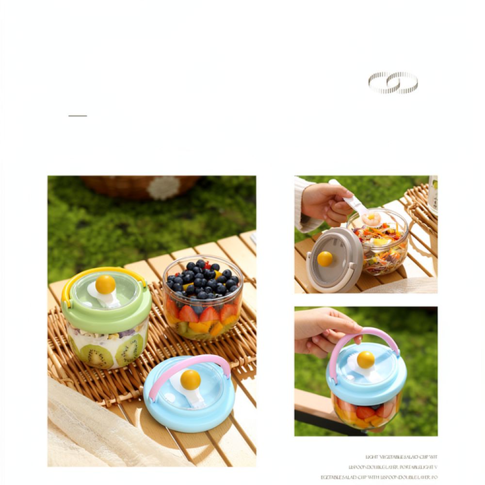 Wadah Salad Portabel Bergaya d - Healthy Snacks Food ulasan dan harga